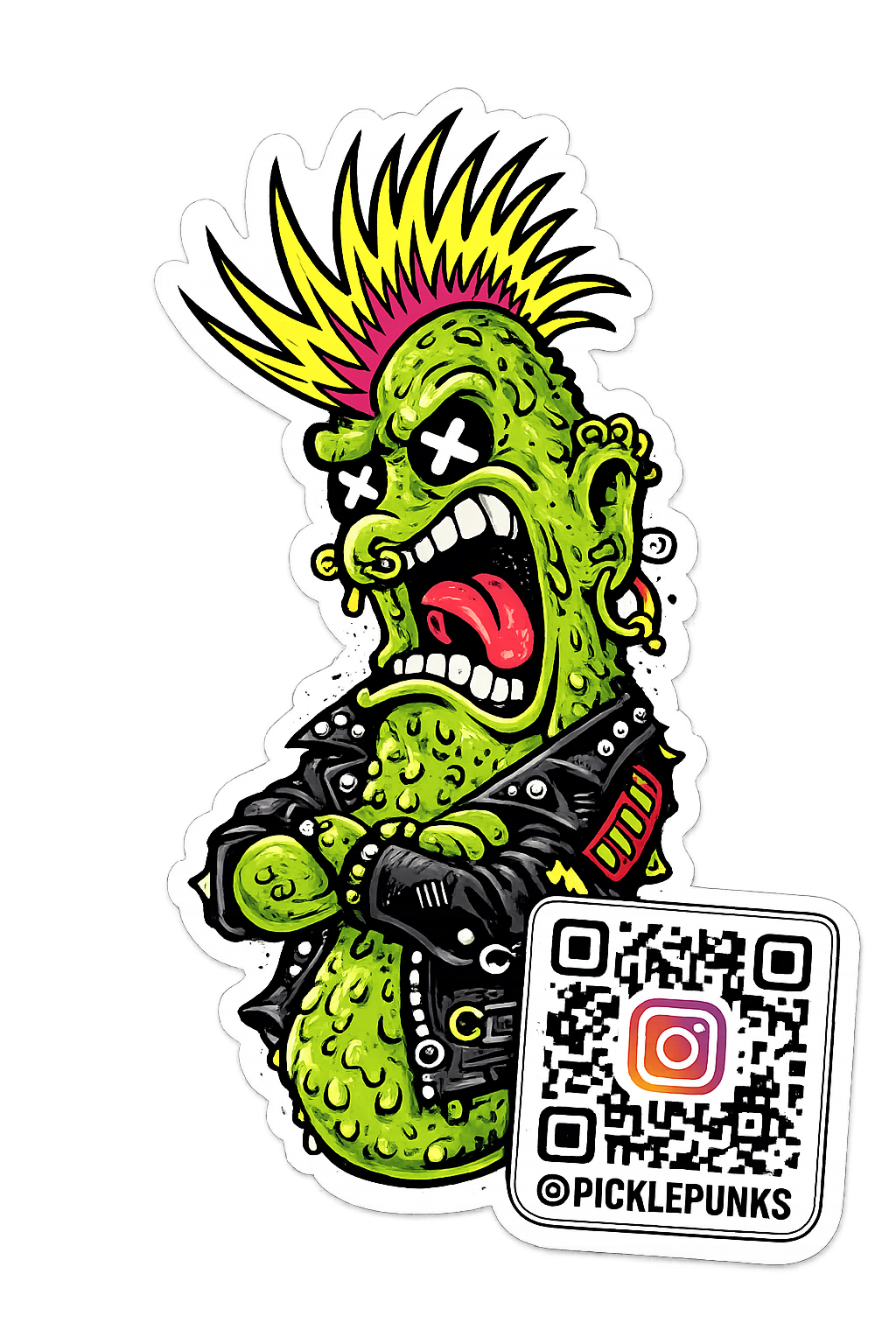 Mohawk Pickle Sticker